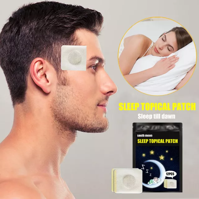 Paquete de 12 pegatinas médicas para dormir pegatinas tópicas para la relajación cerebral atención médica