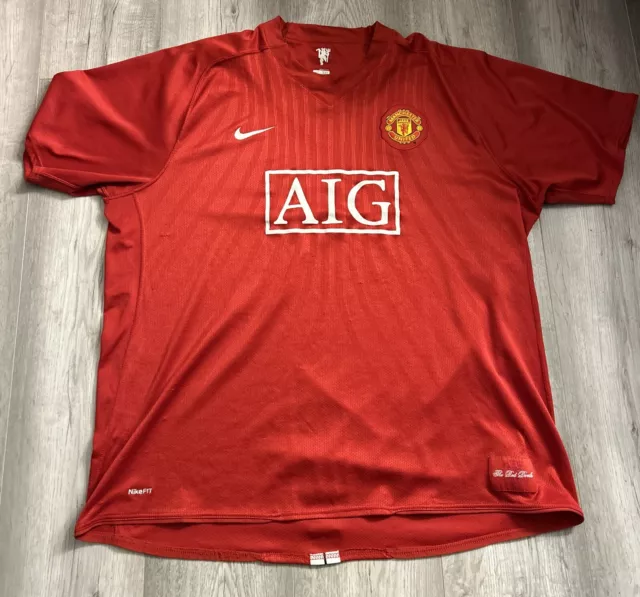 Manchester United Fußball Trikot Shirt Heim 2007/09 3XL Champions League XXXL