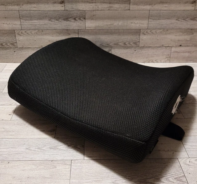 Samsonite Lumbar Support Pillow Seat Cushion Black With Buckle Strap