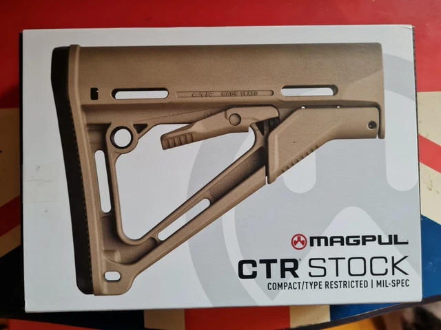 Airsoft M4 Mag Ctr Stock. Genuine. Made In USA. FDE. RRP£80