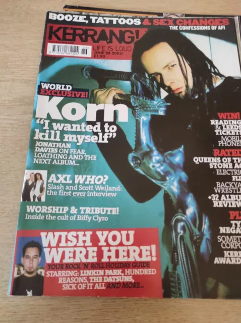 Kerrang! Magazine 28th June 2003, Korn - B175