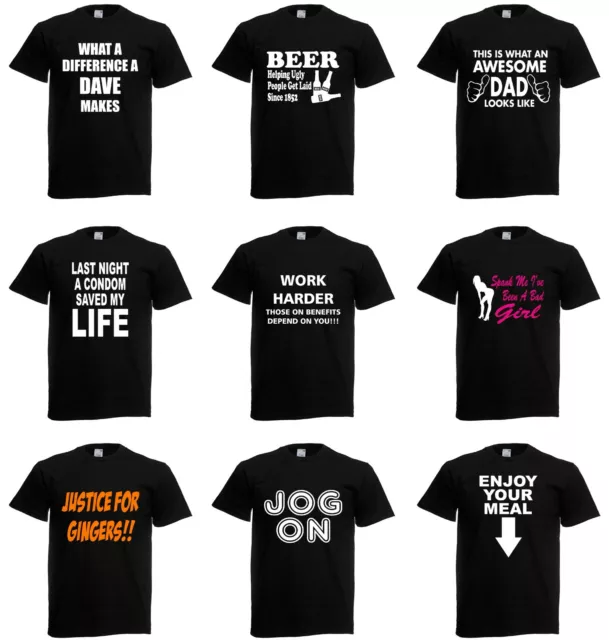 Mens Funny T-Shirt Ladies Rude Joke Tees Offensive Slogan Sarcastic T-Shirts 2