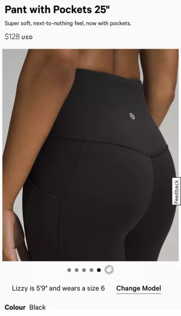 LULULEMON ALIGN PANT HR 25” With Pockets Black Size 8 New With Tags £85.03  - PicClick UK