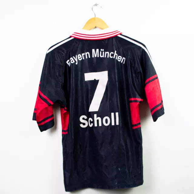 Bayern Munich Home Football Shirt 1997/98 - Small (S) | Vintage Adidas Scholl #7