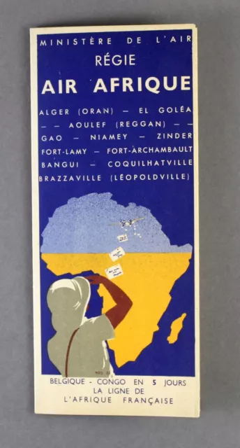 Regie Air Afrique Airline Timetable November 1935 Horaire