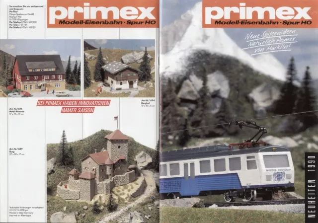 catalogo PRIMEX 1990 Märklin Neuheiten Modelleisenbahn Spur HO             D  aa