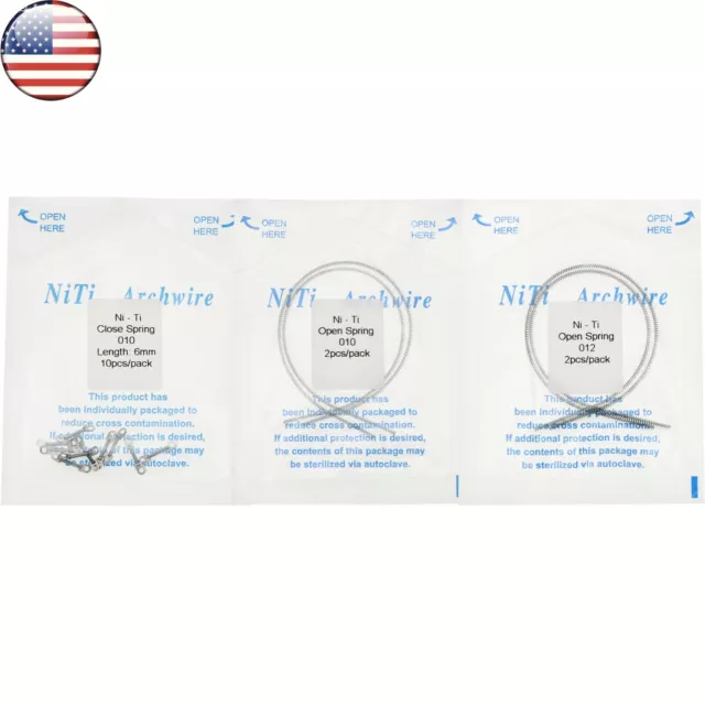 USA Dental Orthodontic Niti Open Close Coil Spring Arch Wires 010 012