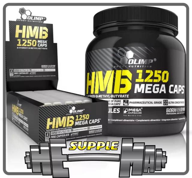 Olimp HMB 1250mg Mega Caps Anticatabolic Formula Lean Muscles 30-300 Caps