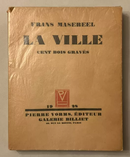 Frans Masereel LA VILLE The City 100 woodcuts 1928 limited edition wordless rare