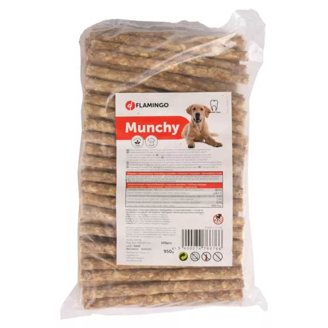 Flamingo Munchy Nature - 100 Pièce, Friandise pour Chien, Neuf