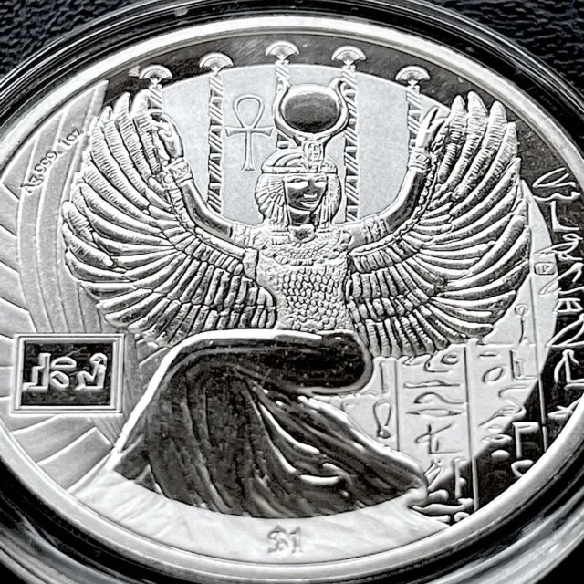 2023 Sierra Leone 1 oz Silver .999 Egyptian Gods Isis first in series 5000