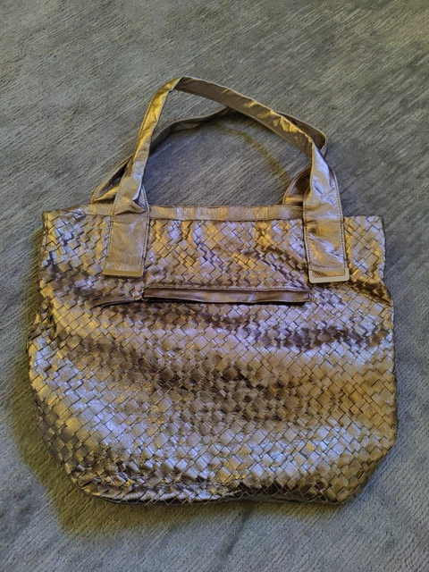 Sac à Main Elliott Lucca Doré Métallique - Cuir, Occasion, Taille Large