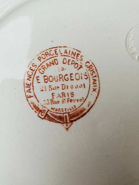 Service Ancien Longwy/vaisselle Longwy/Ceramique francaise/old French ceramic 10