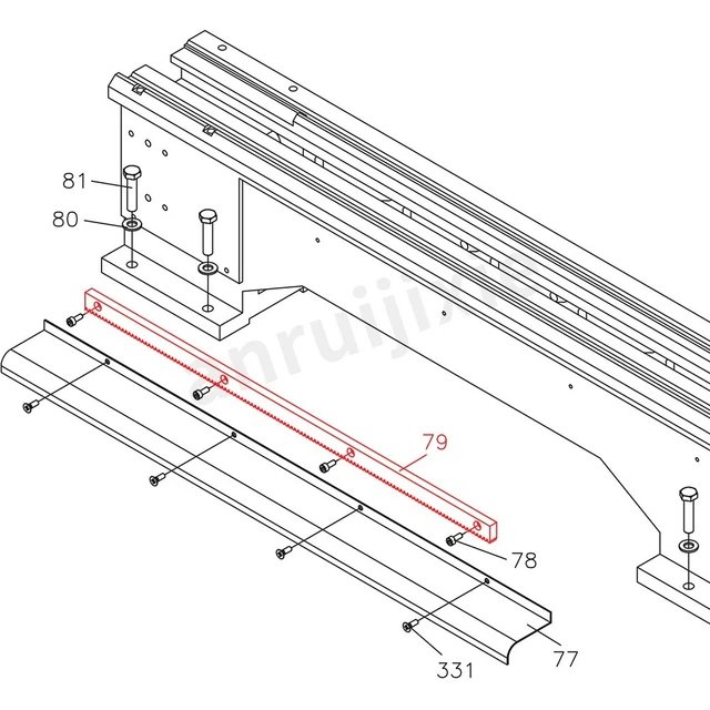 Lathe Rack Length for SIEG SC2 350/JET BD-X7 Mini Lathe Spare Parts