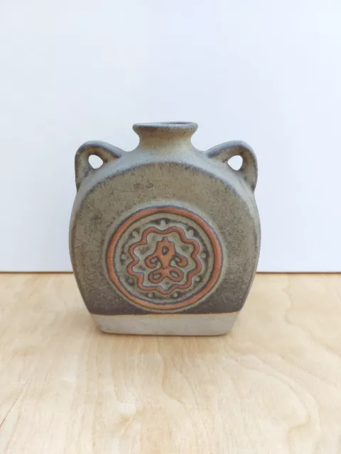 Vintage Tremar Pottery Cornwall Flask 15 Cm Tall Preloved Studio  Art Pottery