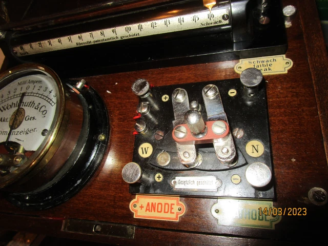 Wohlmuth Reiz Fein Strom Apparat ohne Zubehör Elektro Galvanisch ca.1910 SELTEN! 2