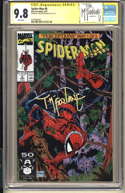 Spider-Man #8  CGC 9.8 Signature Series WP NM/MT  Marvel Comics 1991 Wolverine