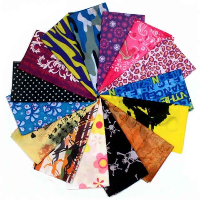 Biker Bandana Head Face Mask Multicolor Scarf Tube Neck Gaiter Snood Headwear