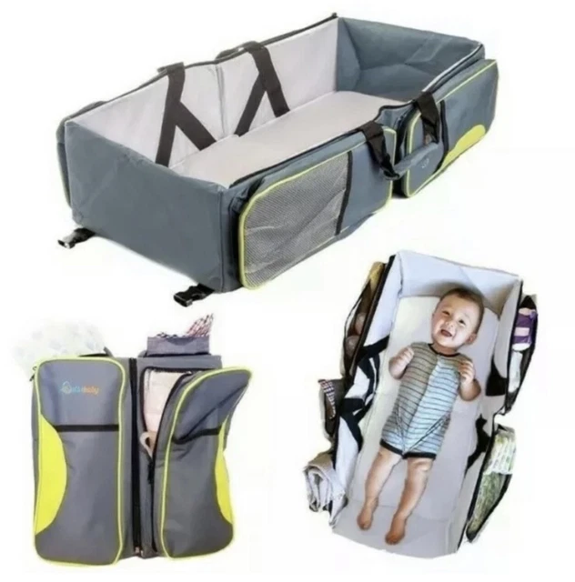 BOLSA DE PAÑALES MOISÉS PORTÁTIL DE VIAJE - 3 en 1 estación de cambio portátil Lullababy