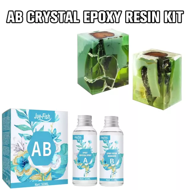 Kit de résine époxy Crystal AB Glue Colle dure à séchage rapide Crystal Clear Gl