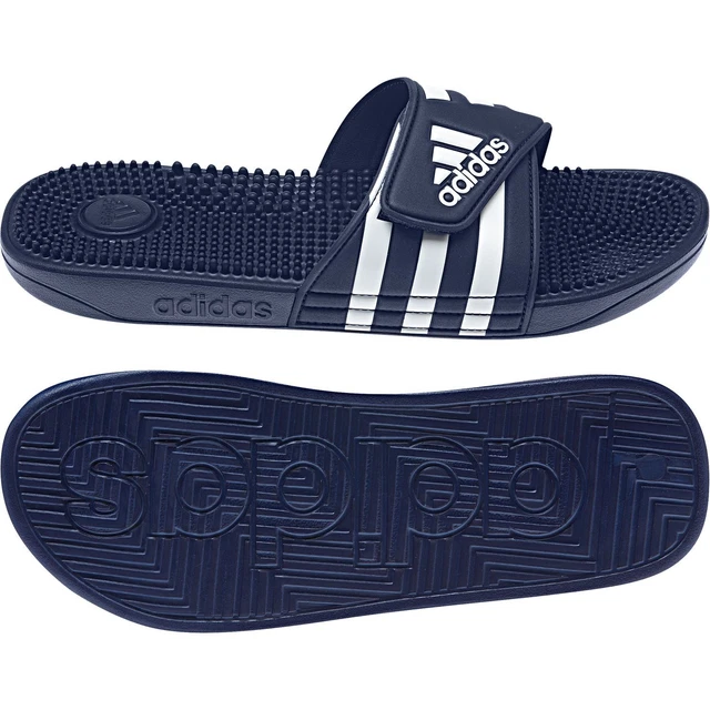 Adidas Adilette Adissage Beach Sandals Slippers Massage Sandal F35579 Navy Blue