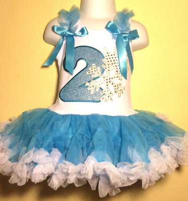 FROZEN Dress Birthday Dress 2 year old Blue Turquoise Girl Baby Toddler