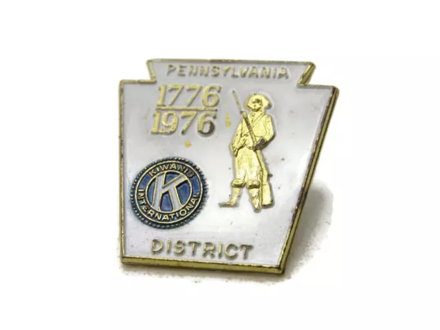 Kiwanis Internazionale Pin Pennsylvania 1776-1976 District Color Oro