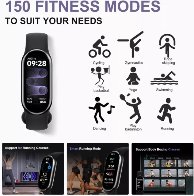 Bluetooth Smartwatch Fitnessuhr Armband Tracker Sport Schrittzähler Wasserdicht 2