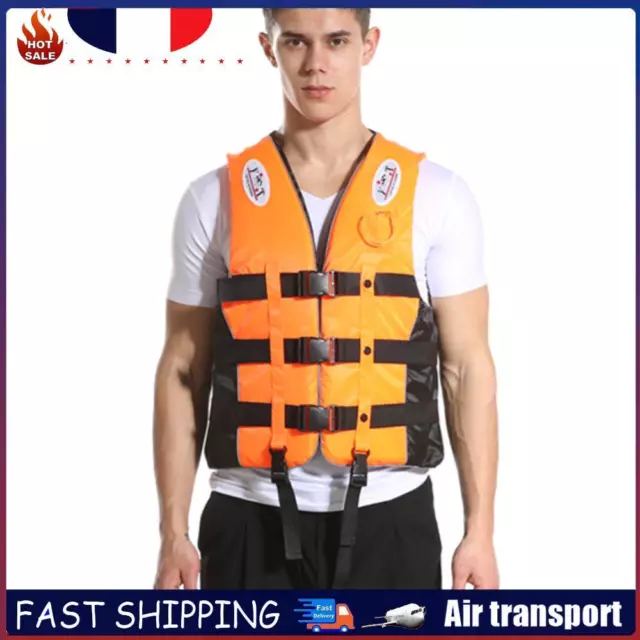 Boating Vest Portable Buoyancy Vest Wear-resistant for Swimming (Orange S) FR