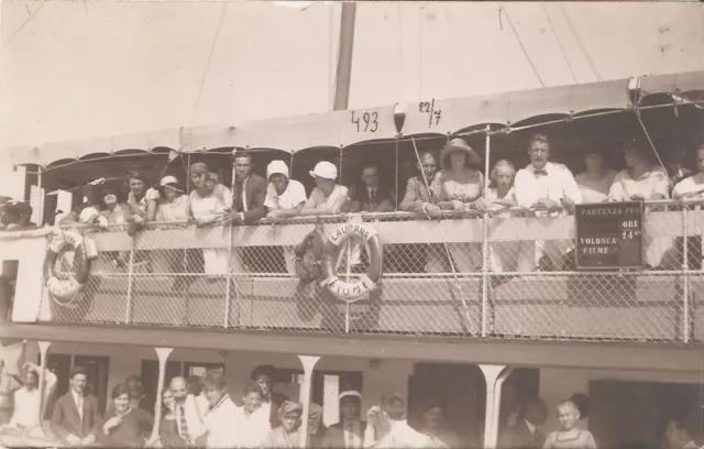 Croatia- Abbazia- Opatija- Traghetto Laurana Volosca Fiume -Foto cartolina-1924