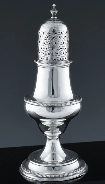 Excellent 1796 Georgian Peter & Ann Bateman Sterling Silver Sugar Caster Shaker