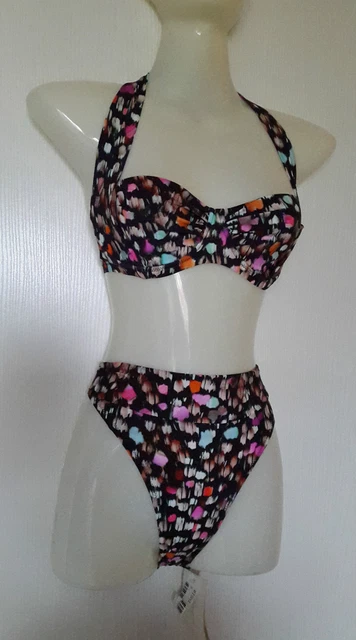 Bikini Deux Pièces Pain De Sucre Nikita - Haut Taille 2 (85FR), Bas Taille 4 (44FR) - Motif Tigre Multicolore - Neuf Avec étiquettes