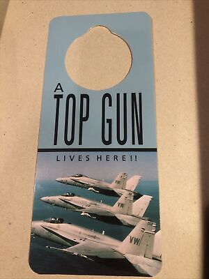 A Top Gun Lives Here!! Fighter Jet Retro Doorknob Door Hanger
