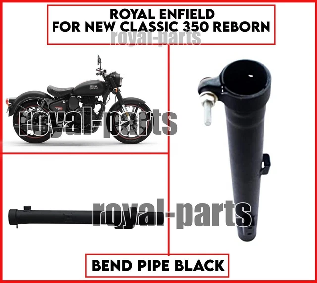 ROYAL ENFIELD NEW Classic 350 Reborn "BEND PIPE, BLACK" For Better