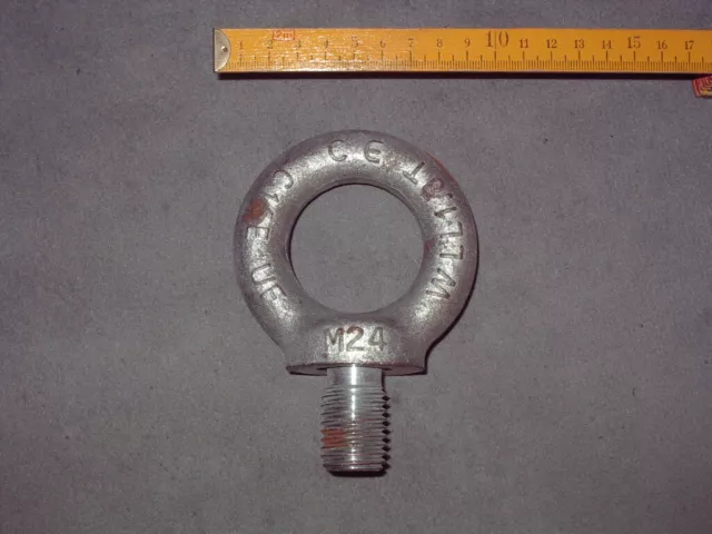 Ringschraube M24 - 24 mm groß - Ringbolzen Augbolzen Ösenschraube Hakenschraube