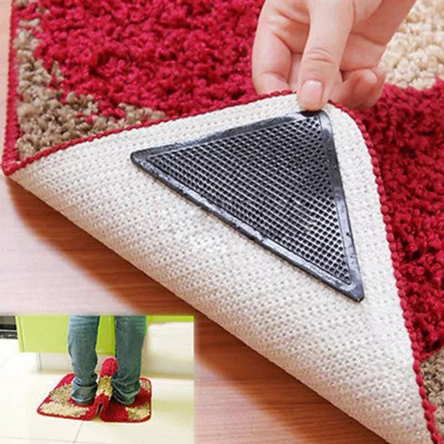 Reusable Rug Carpet Mat Grippers for a Spotless and Organized Space Pack of 4