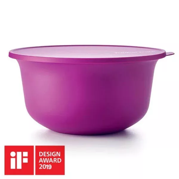 Tupperware Aloha Bowl  - 7.5 Litre with Lid Purple Airtight NEW