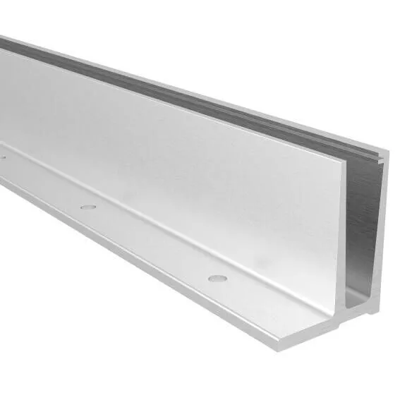 Ganzglasgeländer Aluminio L F Perfil de Suelo 3,0kN Glas Barandilla Glasgeländer