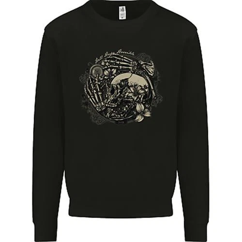 Hell Hope Horrible Skulls Gothic Biker Mens Sweatshirt Jumper