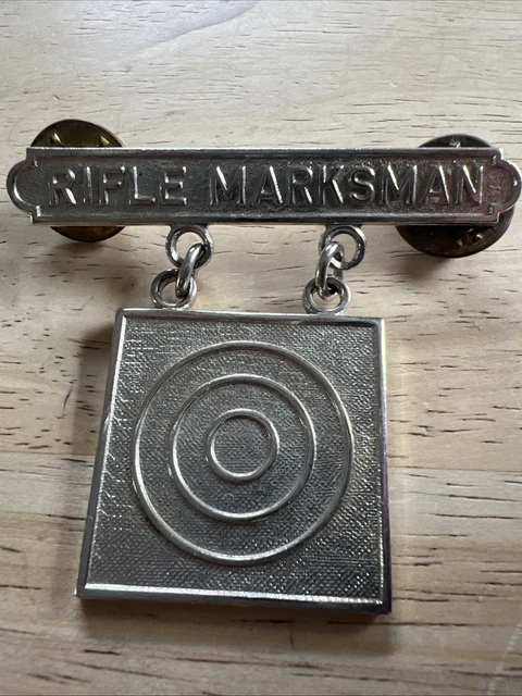 VINTAGE USMC VIETNAM War Era Rifle Marksman Qualification Badge General ...