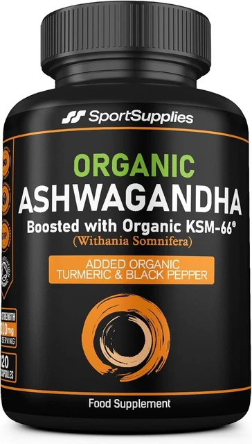 ORGANIC ASHWAGANDHA CAPSULES 1200mg - Boosted with 1000mg of Organic ...