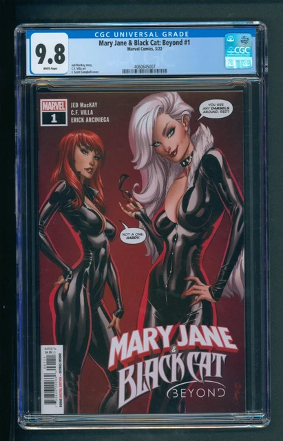 Mary Jane & Black Cat: Beyond #1 CGC 9.8 W 2022 J. Scott Campbell Cover!