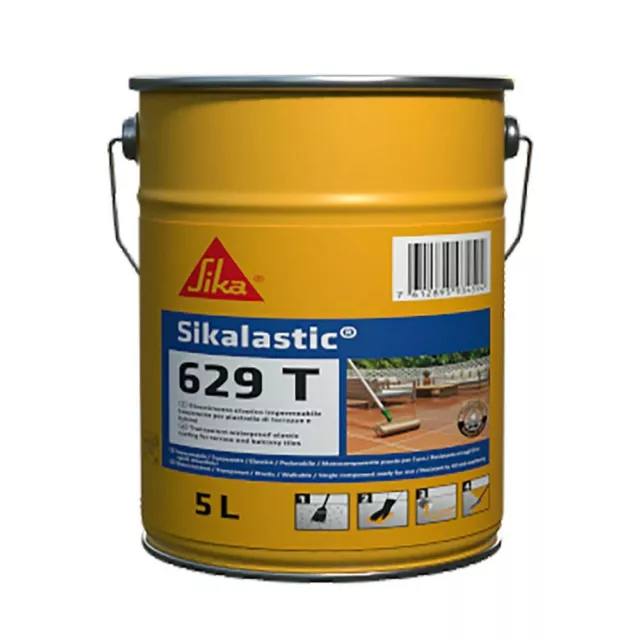 Guaina Liquida Impermeabilizzante Trasparente Sikalastic 629  T  - 5 Litri