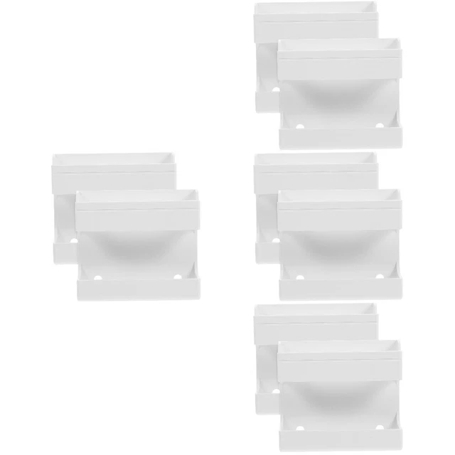 Caja de almacenamiento en pared soportes de control remoto soportes de carga de teléfono plástico blanco