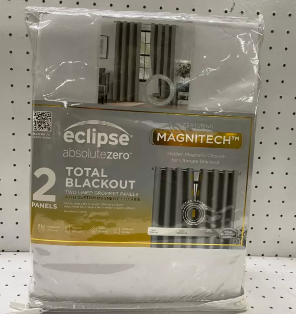 Eclipse Absolute Zero Blackout Curtains 2 Panels Max Grey 52 in x 84 in