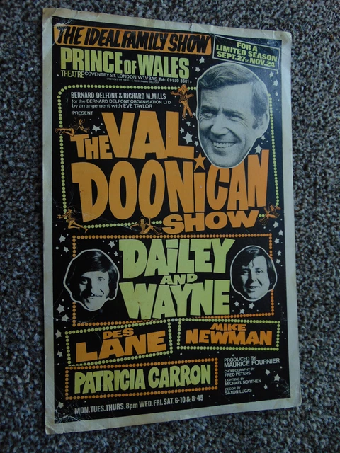 VAL DOONICAN THEATRE leaflet (1970s west end, Dailey and Wayne, Mike ...