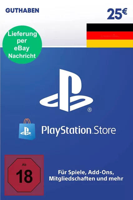 25 Euro PSN Card DE - Playstation Network Guthaben 25€ Digital Code - nur DE