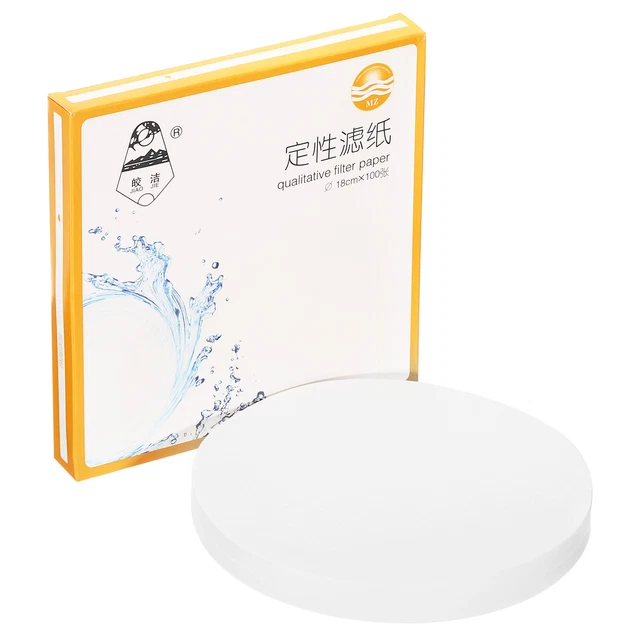 100Pcs 18cm Qualitative Filter Paper Circles, Fast Speed Round Lab Paper