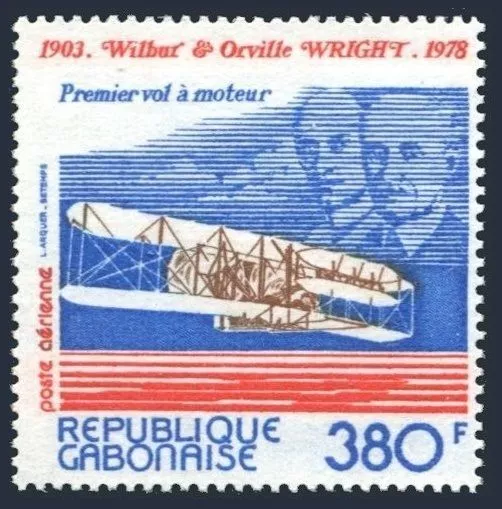 Gabon C217, MNH. Michel 687. Wright Brothers, Flyer. 75th Ann. 1978.