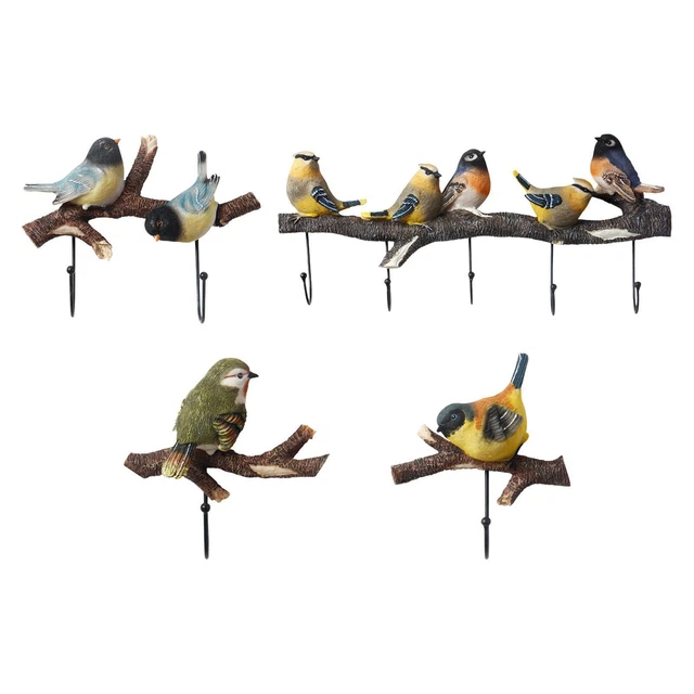 Wandhaken Schlüsselhalter Kleiderbügel Kunstharz Vogel für Mantel Wohnzimmer